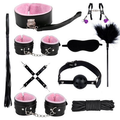 BDSM japonês erótico Conjunto Bondage Kit de retenção Bondage Traje algemas Mamilos Grampos