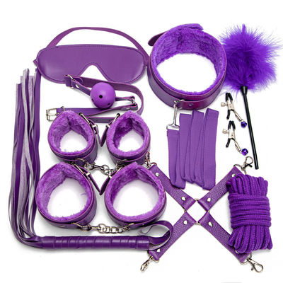 10 Set Light Self Bondage Kit Kit de couro SM Escravo Paixão Fetiche Cama de retenção