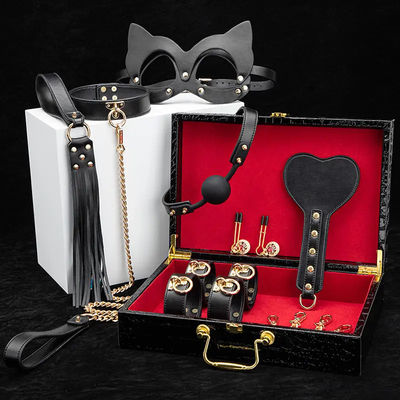 2 kg Mulheres negras Adultos BDSM Conjunto SM Couro Brinquedos Sexuais Luxo Bondage Conjunto