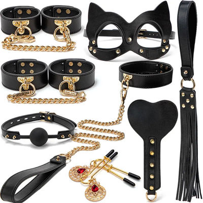 2 kg Mulheres negras Adultos BDSM Conjunto SM Couro Brinquedos Sexuais Luxo Bondage Conjunto