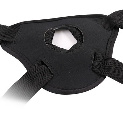 BDSM Lésbico Usável Conjunto de Calças De Dildo De Borracha Preta Para Homens
