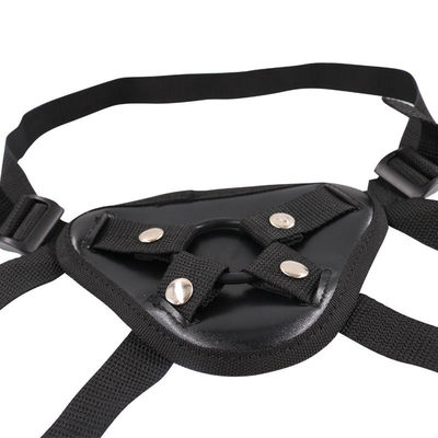 BDSM Lésbico Usável Conjunto de Calças De Dildo De Borracha Preta Para Homens