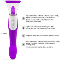 50dB Vibratores sexuais femininos Vibrator sexual brinquedo língua feminina Dildos aquecimento mamilo chupador
