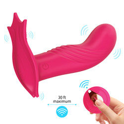 Vibrator de sexo remoto de longa distância Mulheres brinquedo de sexo sem fio Calcinha Vibrator 15cm