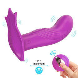 Vibrator de sexo remoto de longa distância Mulheres brinquedo de sexo sem fio Calcinha Vibrator 15cm