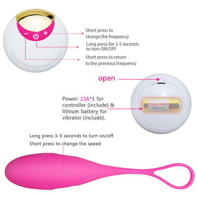 Masturbação sem fio com controle remoto Dildo G Spot Vibrator de silicone ovo