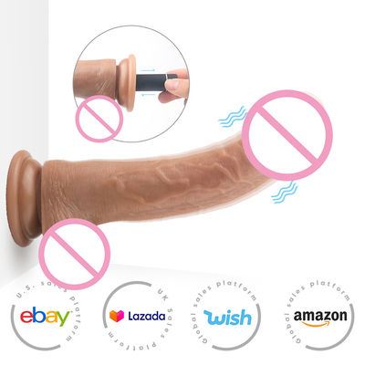 Mulheres Vibrator de sexo remoto Pênis de plástico Brinquedos sexuais Vibratório Dildo Borracha de silicone