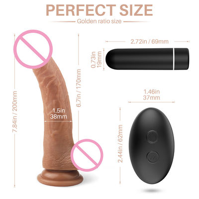 Mulheres Vibrator de sexo remoto Pênis de plástico Brinquedos sexuais Vibratório Dildo Borracha de silicone