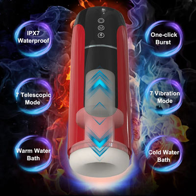 Aquecimento Inteligente Automático Masculino Masterbater Telescópica Rotativa Masculino Copo de Masturbação