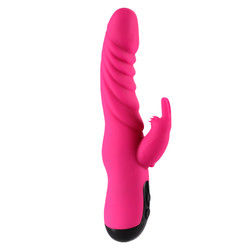 10 Frequência Vibrator Adultos brinquedo em forma de coelho recarregável G Spot Dildo Lissando a língua