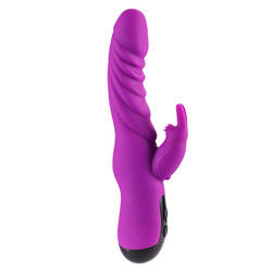 10 Frequência Vibrator Adultos brinquedo em forma de coelho recarregável G Spot Dildo Lissando a língua
