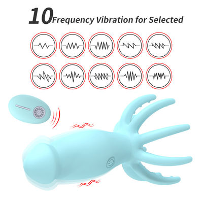 Mini Vibratores do Ponto G 8 Dedo Vibrator de Polvo Massagista de Cabeça