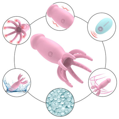 Mini Vibratores do Ponto G 8 Dedo Vibrator de Polvo Massagista de Cabeça