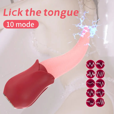 250g Rose Vibrator Brinquedo Sexual Mamilo Estimulador do Clitóris Usável Vibrator de Linguagem Longa