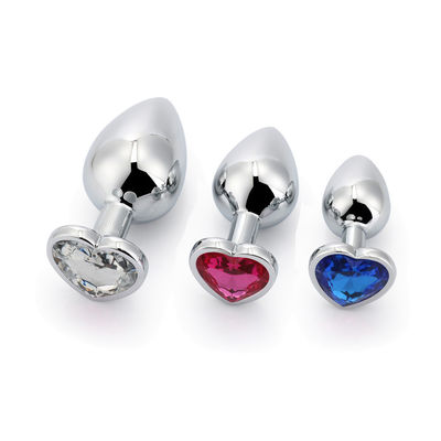 LED Sex Plug Anal Grande Brinquedos Sexuais Metal Forma de Coração Roupa íntima Cola Plug