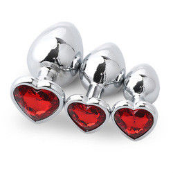 Extremo Rosa Sexo Aço Inoxidável Plug Anal enorme Butt Plug Coração Cola Jogos de Conjunto
