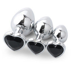 Extremo Rosa Sexo Aço Inoxidável Plug Anal enorme Butt Plug Coração Cola Jogos de Conjunto