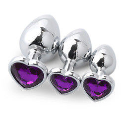 Extremo Rosa Sexo Aço Inoxidável Plug Anal enorme Butt Plug Coração Cola Jogos de Conjunto