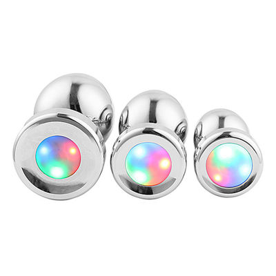 Sexy Wearable Mens Masturbação Butt Plug Light Up Led Flashing Light