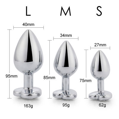 Brinquedo de masturbação masculino em forma de coração Vibrante Butt Dildo Multicolor Brinquedo de rabo de metal