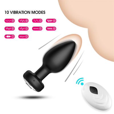 Impressão anal sem fio Plug brinquedos sexuais silicone USB recarregável 10 Frequência
