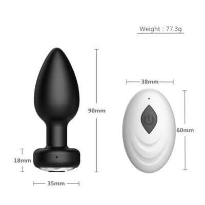 Impressão anal sem fio Plug brinquedos sexuais silicone USB recarregável 10 Frequência