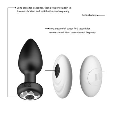 Impressão anal sem fio Plug brinquedos sexuais silicone USB recarregável 10 Frequência
