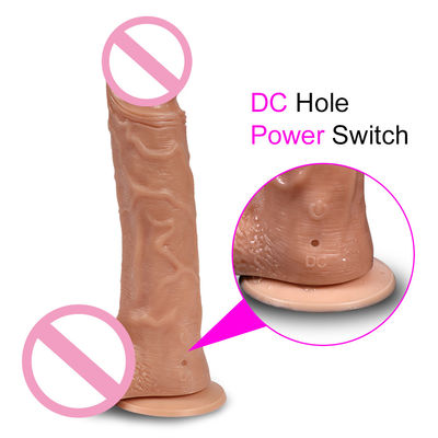 8 polegadas Mulheres Brinquedos Sexuais Dildos Sentimento de Pele Tranporante Líquido Dildos de silicone