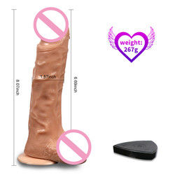 8 polegadas Mulheres Brinquedos Sexuais Dildos Sentimento de Pele Tranporante Líquido Dildos de silicone
