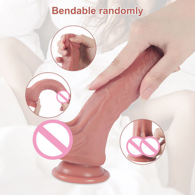 8.26 polegadas realista dildos pênis artificial Xnxx sex toy punho porno dildos para homens vagina