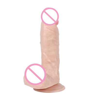 Carne Pênis Homem Realista Dildo 17,5 X 3,5cm Mulheres Adultas Brinquedos Sexuais Líquido Macio Silicone