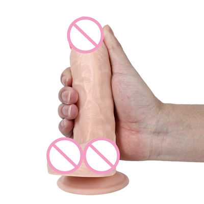 Carne Pênis Homem Realista Dildo 17,5 X 3,5cm Mulheres Adultas Brinquedos Sexuais Líquido Macio Silicone