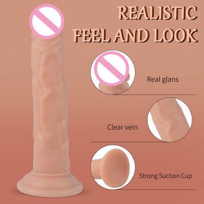 100% à prova d'água 7.28 polegadas Grande Realista Suave Dildo Realista Sentido Olhar CE