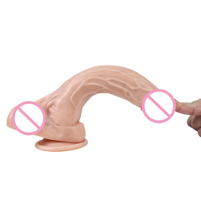 Dildos femininos realistas de silicone claro Dildos de silicone brinquedos sexuais de borracha
