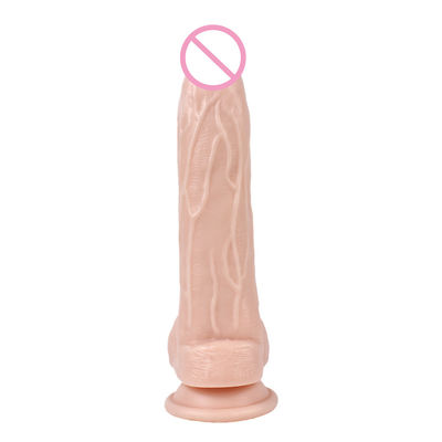 Dildos femininos realistas de silicone claro Dildos de silicone brinquedos sexuais de borracha