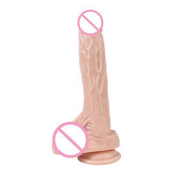 Dildos femininos realistas de silicone claro Dildos de silicone brinquedos sexuais de borracha