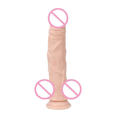 Pvc Marrom Homem Realista Dildo Grande Dildo de silicone Forte Sucção Copo Mãos livres