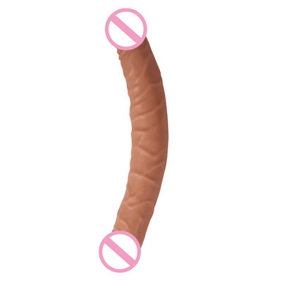 Homem Mulheres Dildo Sexo Borracha Brinquedos Sexo Marrom Carne Superfície 30,5 X 4cm 430g