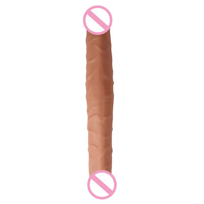 Homem Mulheres Dildo Sexo Borracha Brinquedos Sexo Marrom Carne Superfície 30,5 X 4cm 430g