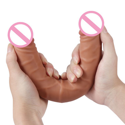 Homem Mulheres Dildo Sexo Borracha Brinquedos Sexo Marrom Carne Superfície 30,5 X 4cm 430g