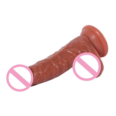 21.5 X 4cm Mulheres Realista Dildo Macio Silício Dildo à prova d'água