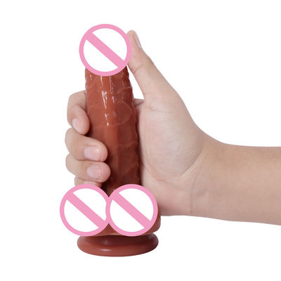 21.5 X 4cm Mulheres Realista Dildo Macio Silício Dildo à prova d'água