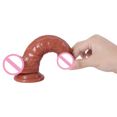 21.5 X 4cm Mulheres Realista Dildo Macio Silício Dildo à prova d'água