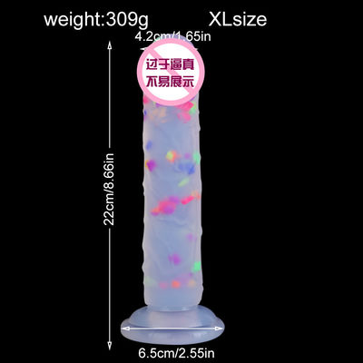 21.5 X 4cm Dildo Realista de Borracha Pênis Artificial Anal Masculino Líquido Macio Silicone