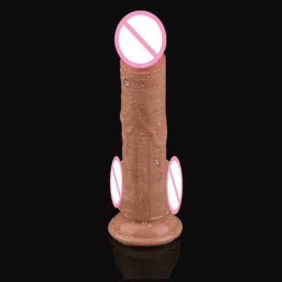 Pênis masculino Dildo líquido de silicone Mãos livres Super realista Dildo 350g