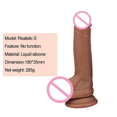 Pênis masculino Dildo líquido de silicone Mãos livres Super realista Dildo 350g