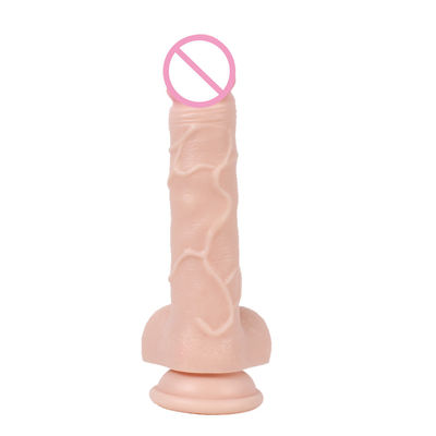 21.5 X 4cm 350g Dildo de silicone líquido Marrom Carne Hiper realista Dildo para mulheres
