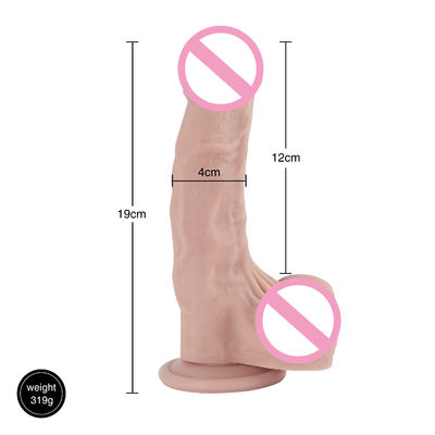 XS-WBB10017 Pênis Masculino Realista Dildo Líquido Suave Silicone Borracha Brinquedos Sexuais Para Mulheres Forte Sucção Taça Mãos-F
