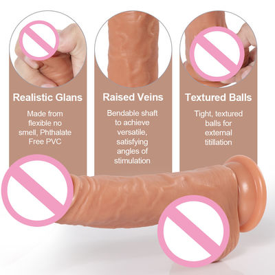 Pênis Homem Dildo Liquido de Silicona Sucção Soft Ultra Realista Dildo Para Mulheres