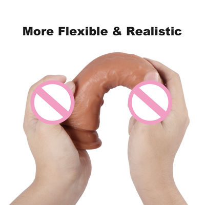 Pênis Homem Dildo Liquido de Silicona Sucção Soft Ultra Realista Dildo Para Mulheres